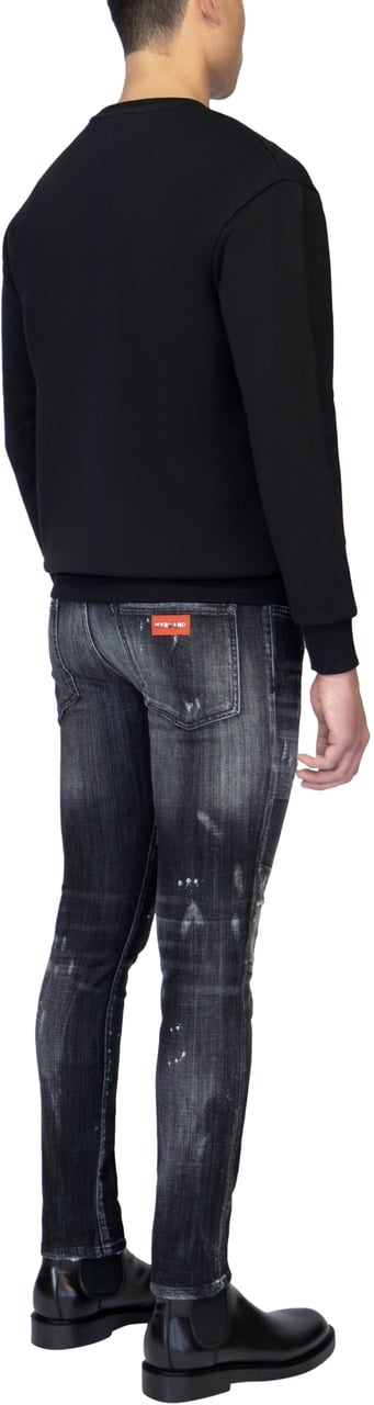 My Brand MYBRAND STRASS MILAN MEMBERS CLUB SWEATER | BLACK Zwart