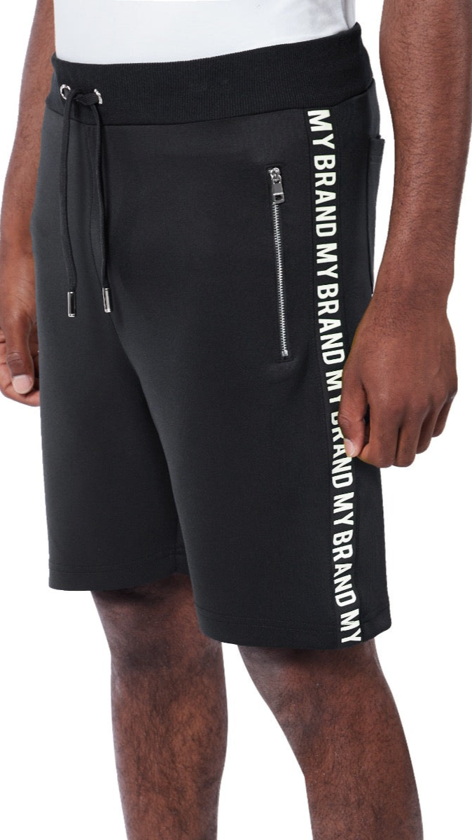 My Brand My Brand Tape Short | BLACK Zwart