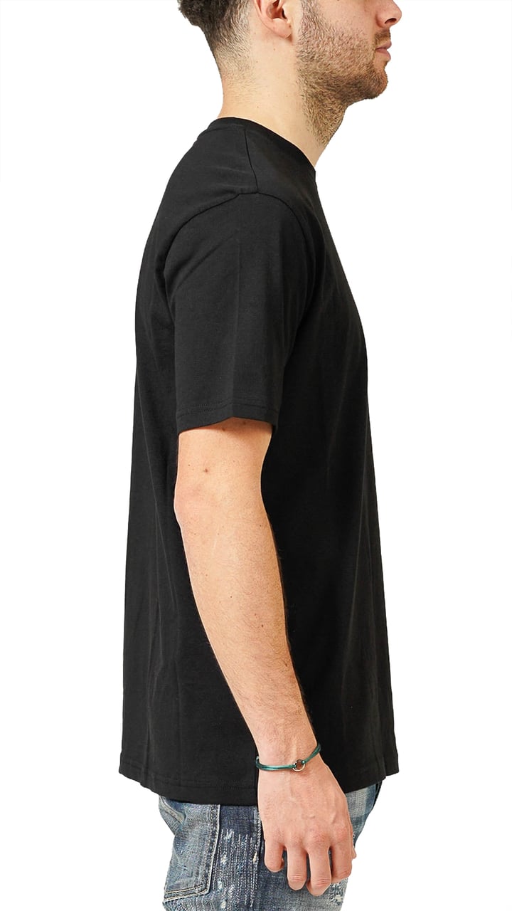 My Brand MY BRAND UPSIDE DOWN CHEST BLACK T-SHIRT | BLACK Zwart