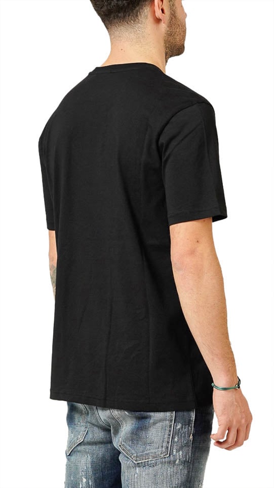 My Brand MY BRAND UPSIDE DOWN CHEST BLACK T-SHIRT | BLACK Zwart