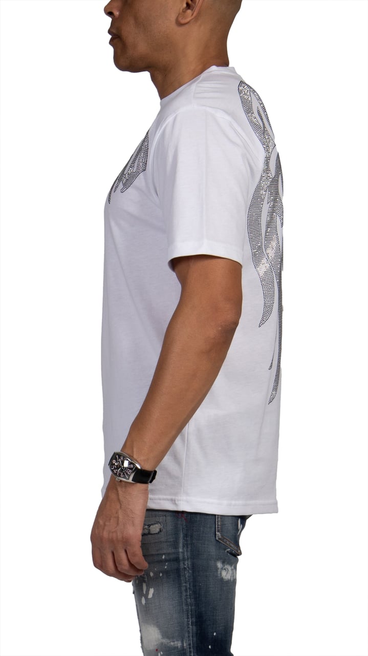 My Brand MYBRAND Winged Emblem Sparkle Tee White | WHITE Wit