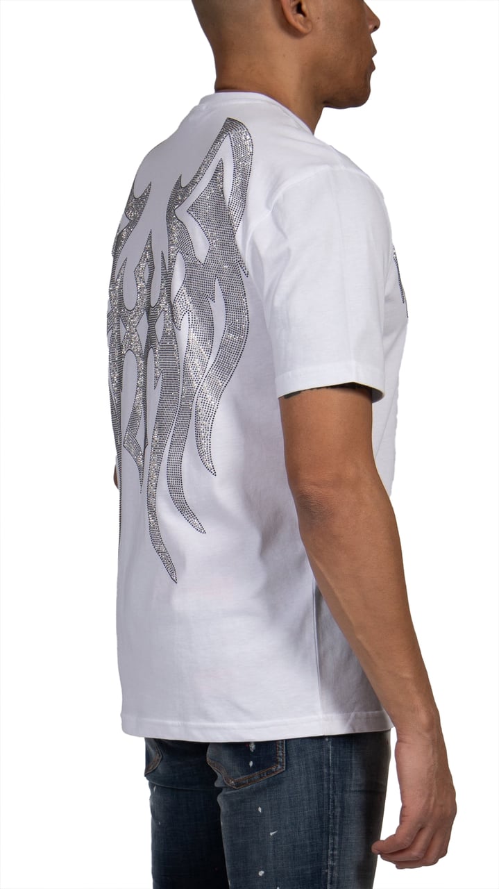 My Brand MYBRAND Winged Emblem Sparkle Tee White | WHITE Wit