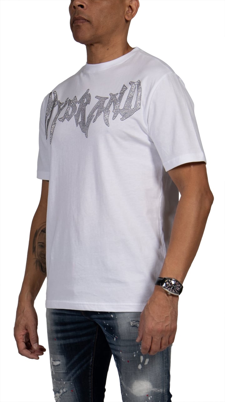 My Brand MYBRAND Winged Emblem Sparkle Tee White | WHITE Wit