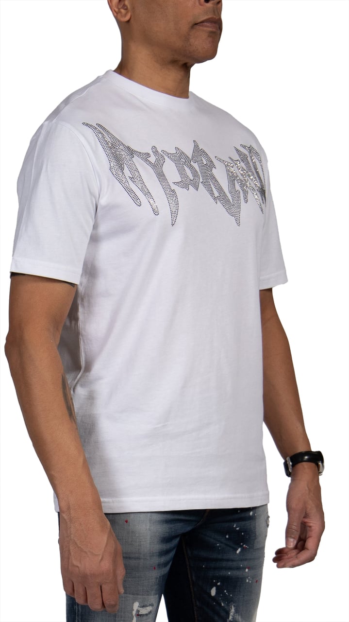 My Brand MYBRAND Winged Emblem Sparkle Tee White | WHITE Wit