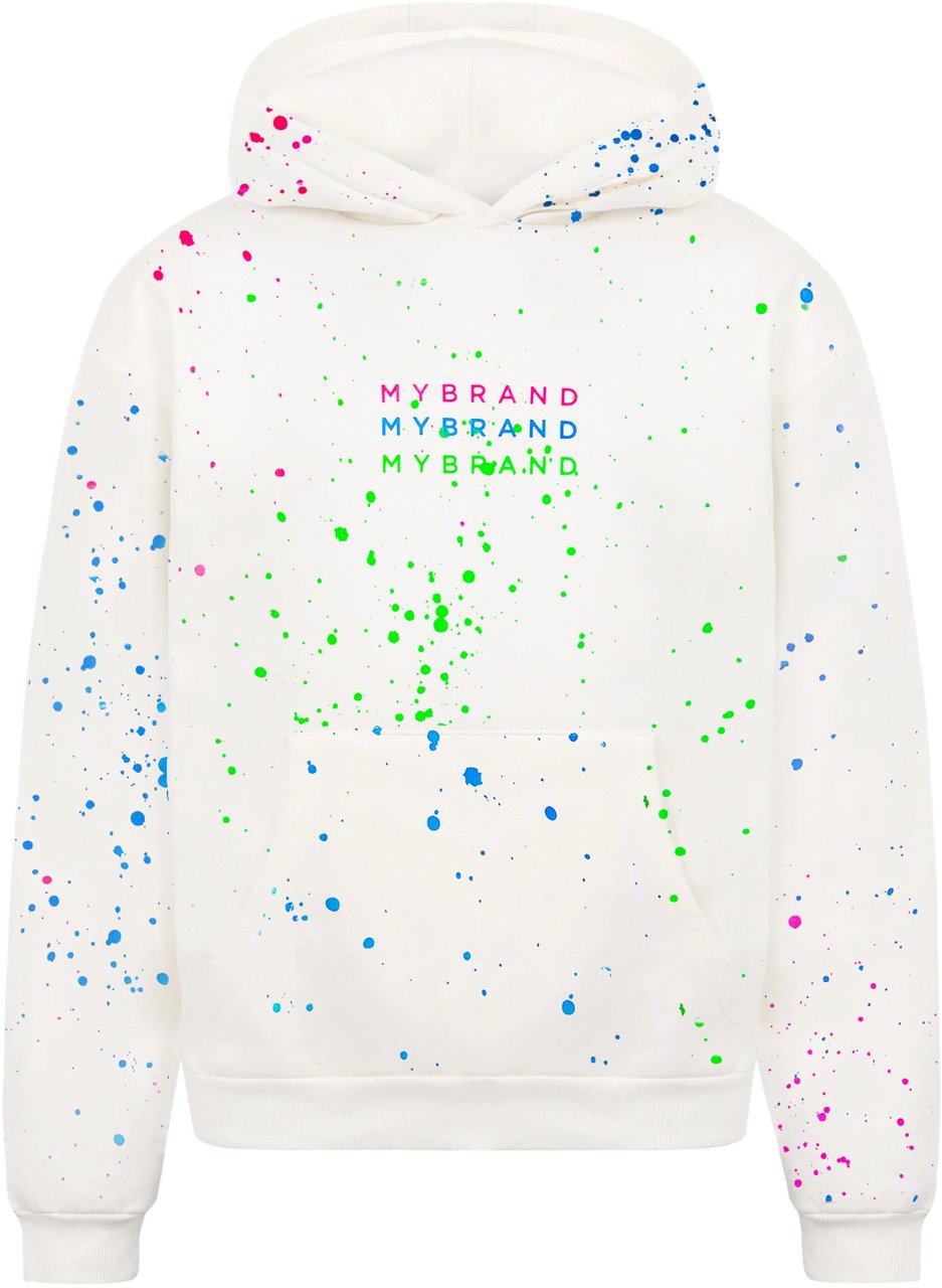 My Brand NEON PAINT CAPSULE HOODIE | WHITE Wit