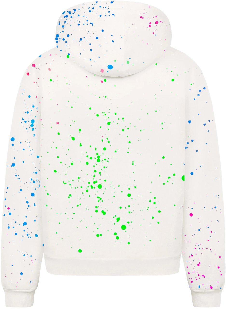 My Brand NEON PAINT CAPSULE HOODIE | WHITE Wit