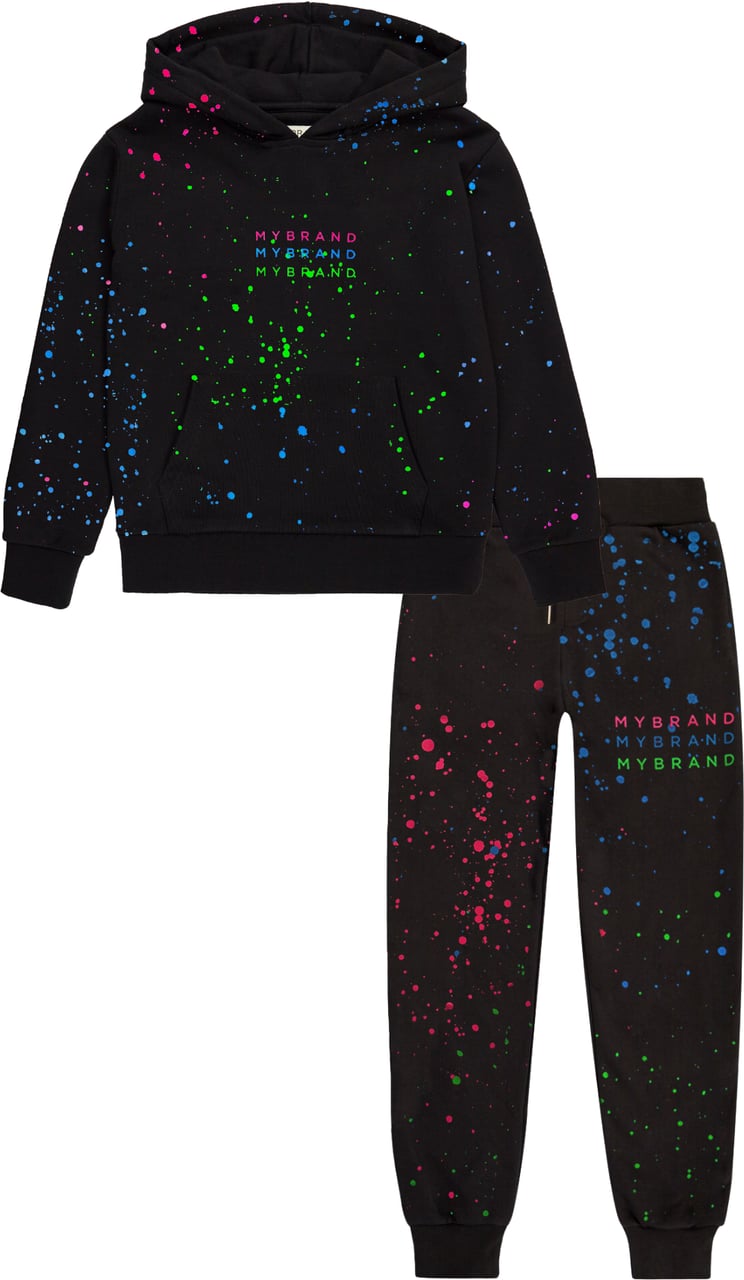 My Brand NEON PAINT CAPSULE JOGGIN | BLACK Zwart