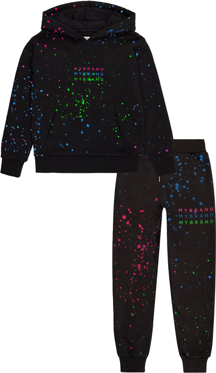 My Brand NEON PAINT CAPSULE JOGGIN | BLACK Zwart