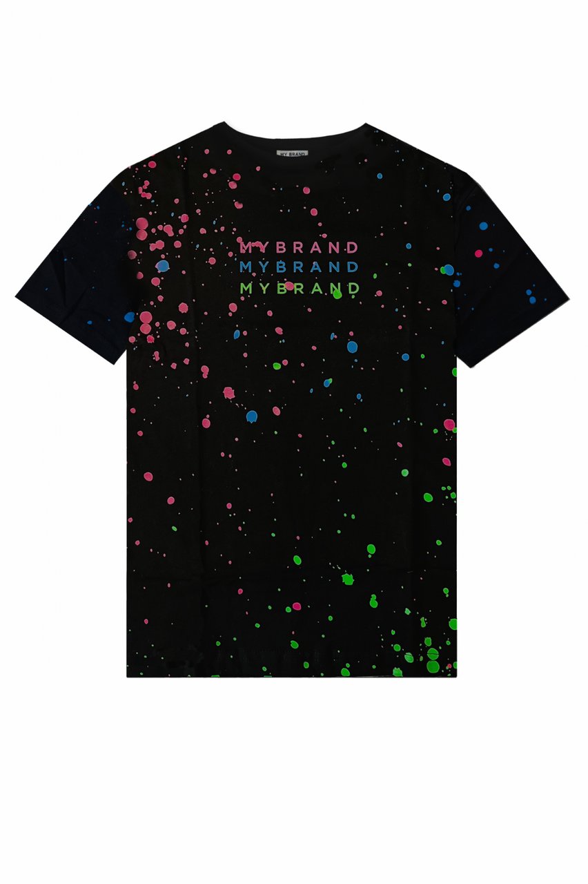 My Brand NEON PAINT CAPSULE T SHIRT | BLACK Zwart
