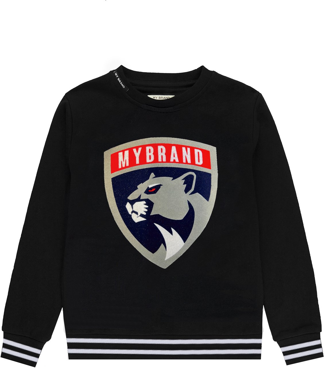 My Brand Panther Striped Sweater | BLACK Zwart