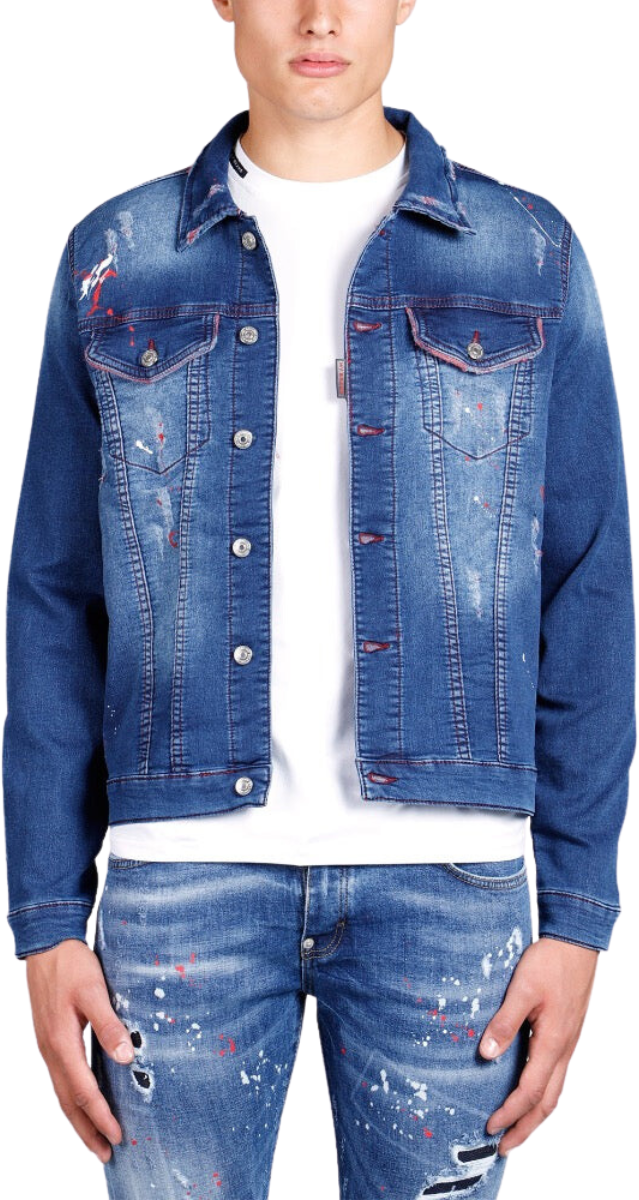 My Brand RED DESTROYED JEANS SHIRT | DENIM Blauw