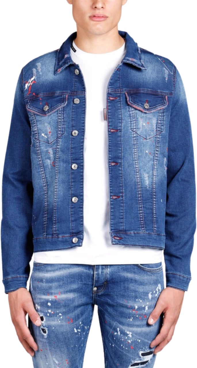 My Brand RED DESTROYED JEANS SHIRT | DENIM Blauw
