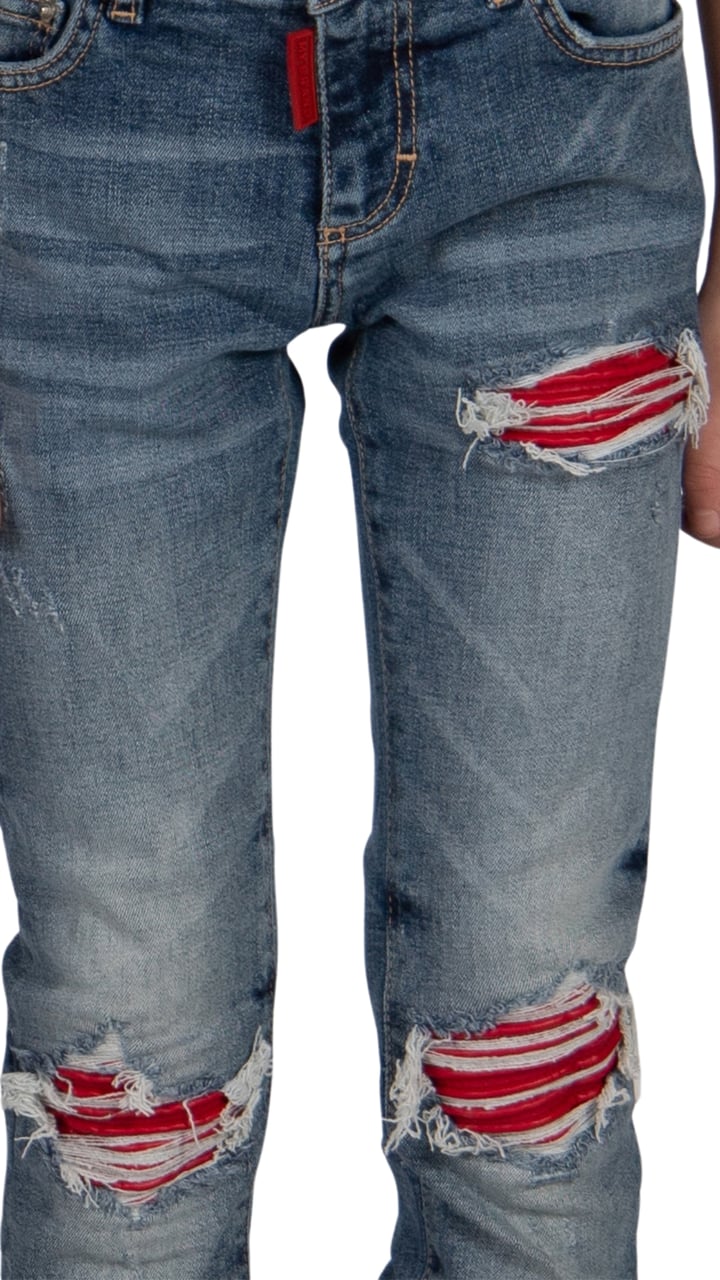 My Brand RED RIPPED BIKER JEANS KIDS | DENIM Blauw