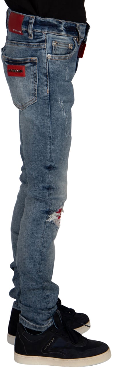 My Brand RED RIPPED BIKER JEANS KIDS | DENIM Blauw