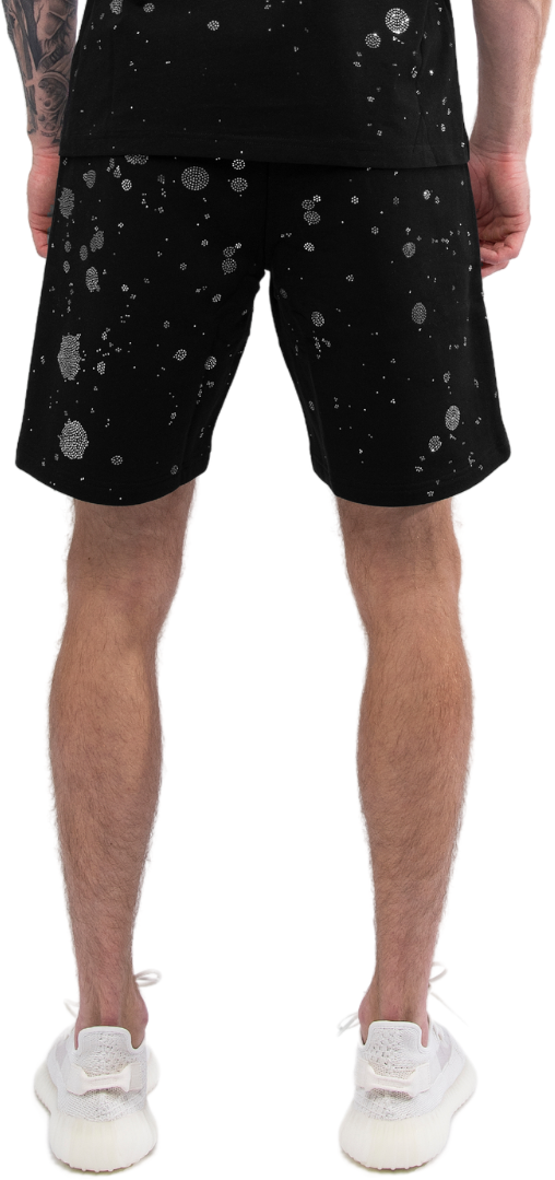 My Brand Rhinestone splash mb shorts | BLACK Zwart