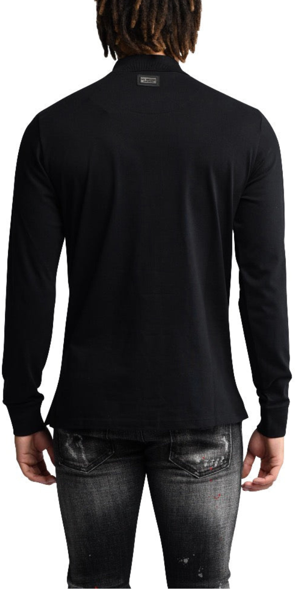 My Brand Rock Legends Longsleeve Polo | BLACK Zwart