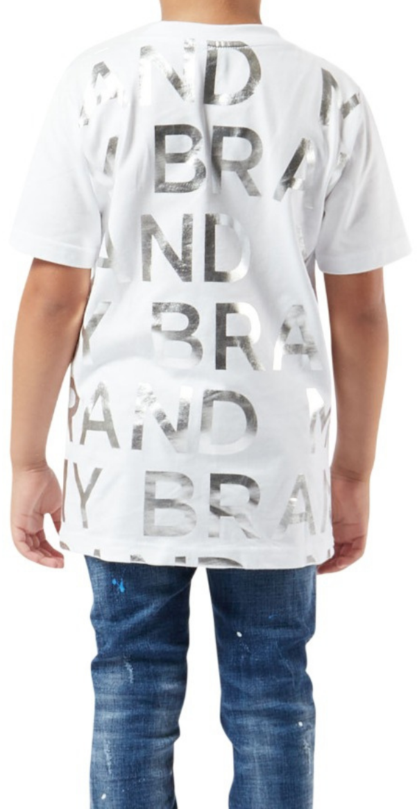 My Brand SILVER ALLOVER MY BRAND T | WHITE Wit