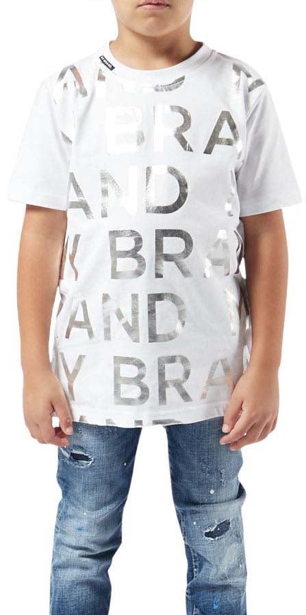 My Brand SILVER ALLOVER MY BRAND T | WHITE Wit