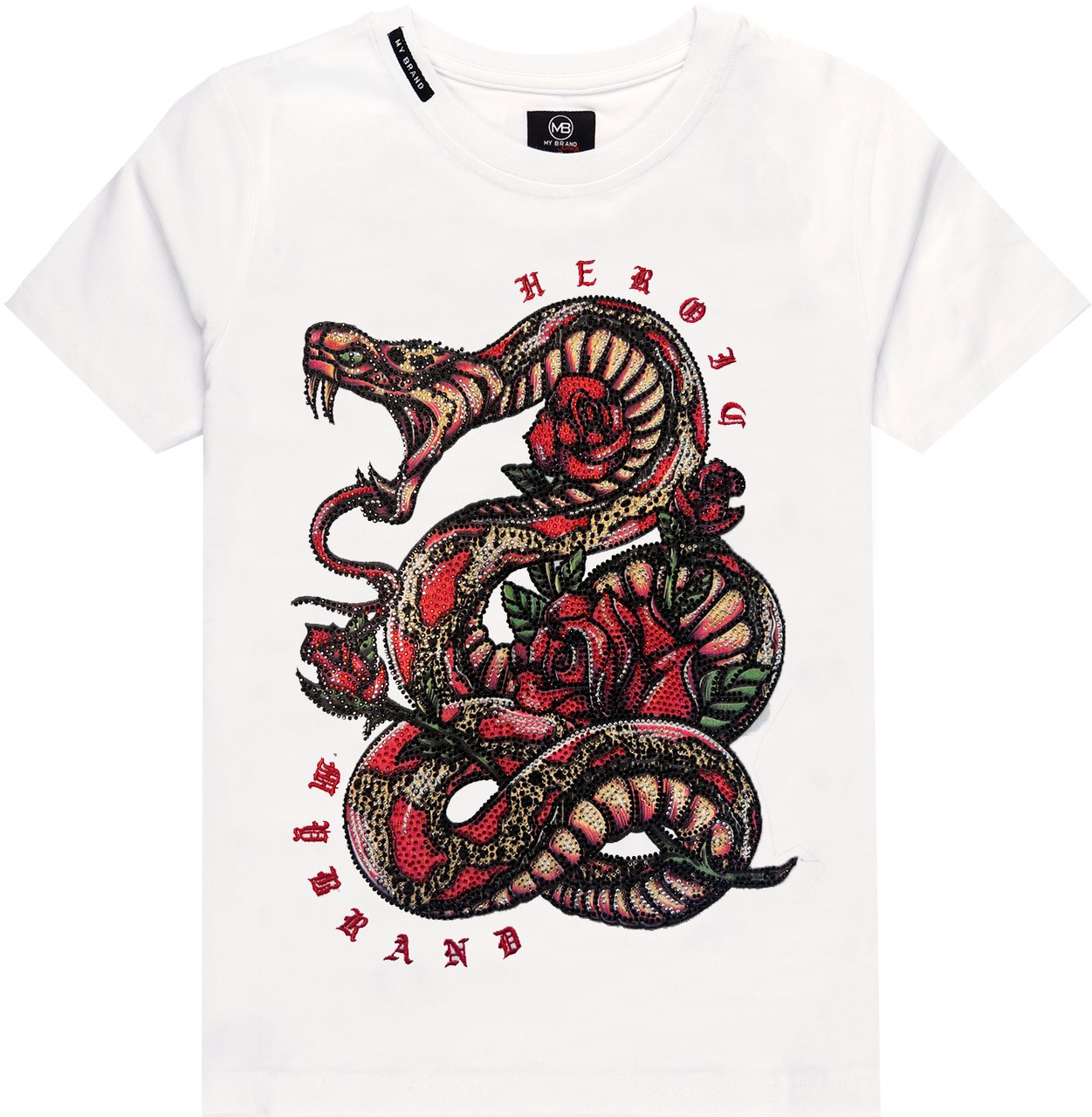 My Brand Snake Roses T-Shirt White | WHITE Wit