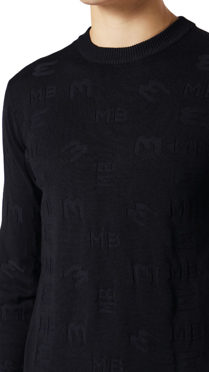 My Brand Structured Pattern Knitted Sweater | BLACK Zwart