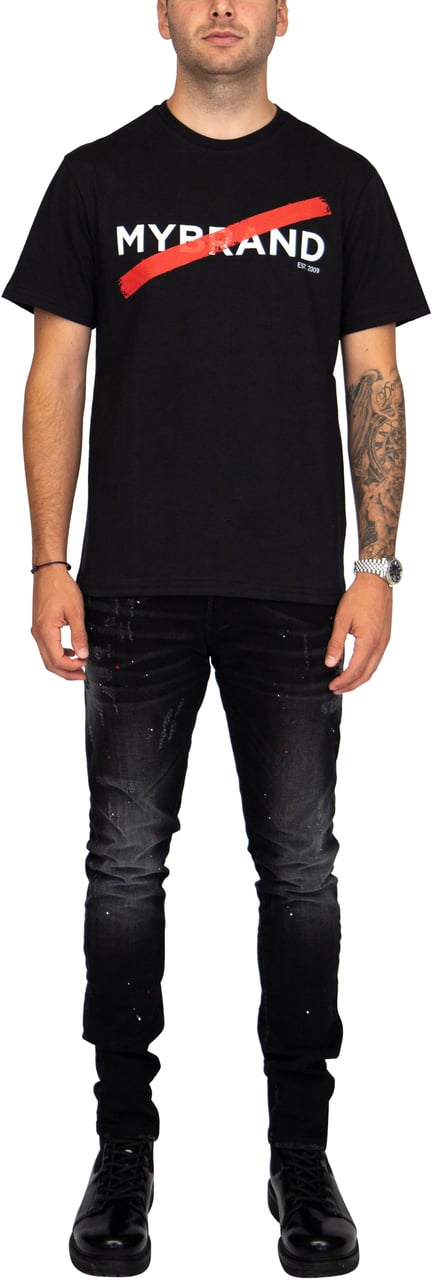 My Brand The Red Line Shirt Black | BLACK Zwart