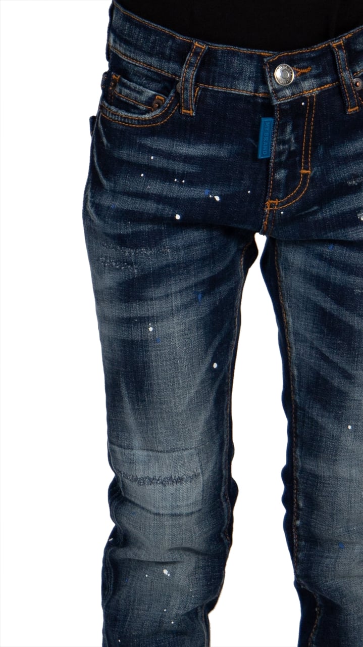 My Brand WASHED WHITE BLUE AND WHITE SPOTS JEANS KIDS | DENIM Blauw