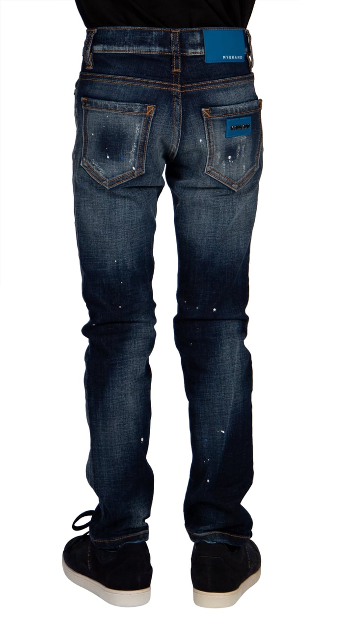 My Brand WASHED WHITE BLUE AND WHITE SPOTS JEANS KIDS | DENIM Blauw