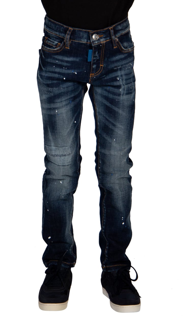 My Brand WASHED WHITE BLUE AND WHITE SPOTS JEANS KIDS | DENIM Blauw