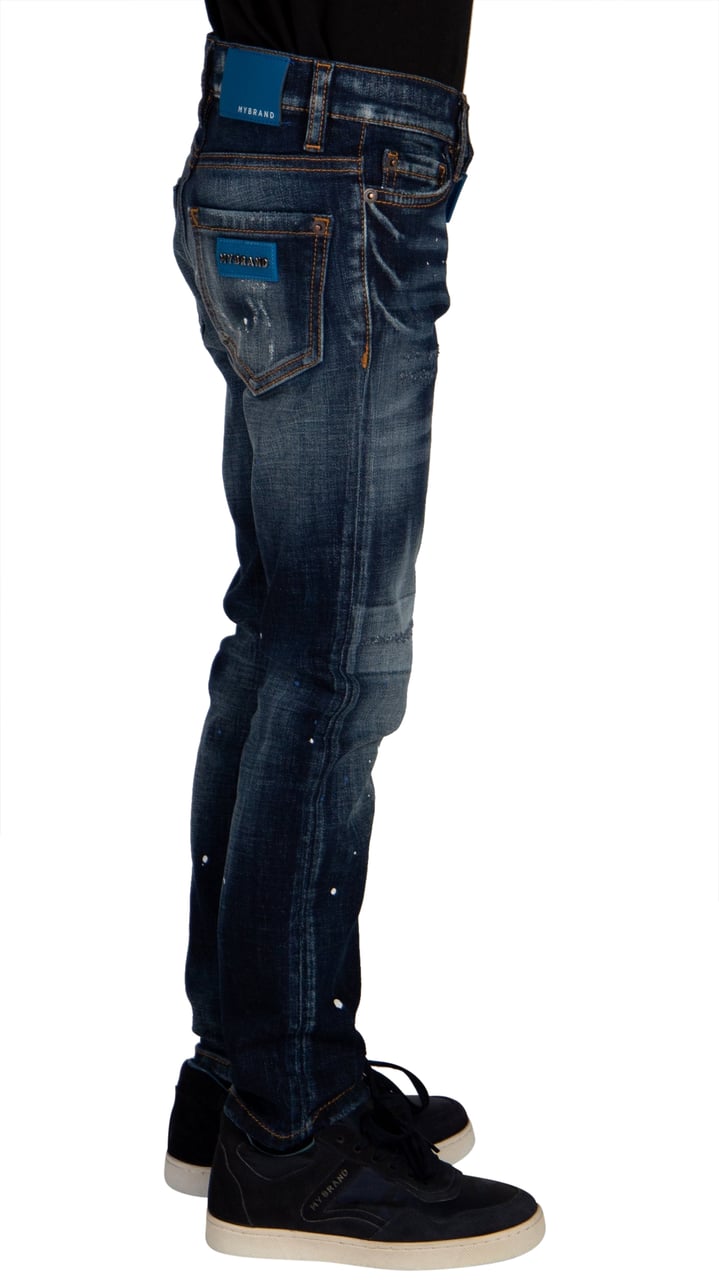 My Brand WASHED WHITE BLUE AND WHITE SPOTS JEANS KIDS | DENIM Blauw