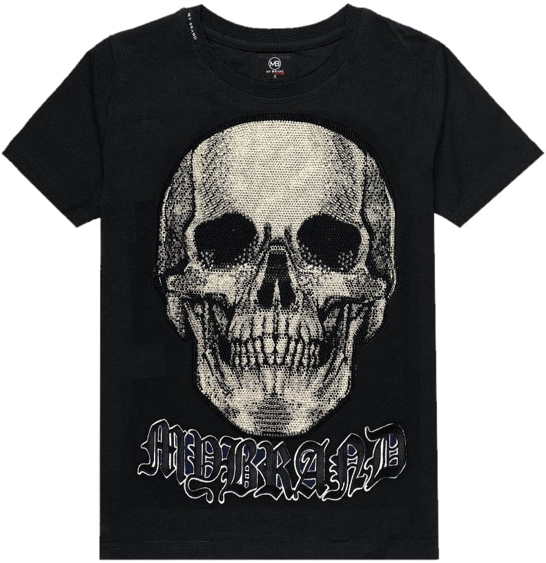 My Brand White Skull T-Shirt | BLACK Zwart