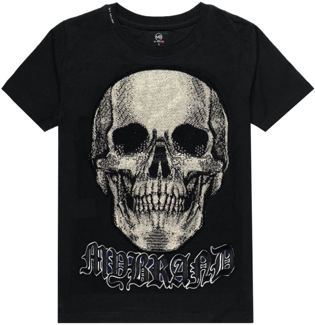My Brand White Skull T-Shirt | BLACK Zwart