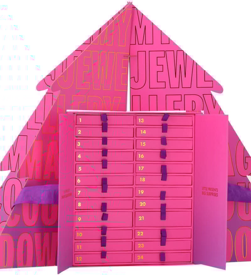 My Jewellery My Jewellery Adventskalender MJ14067-1200 24 vakjes Groot Goud 2025 Roze