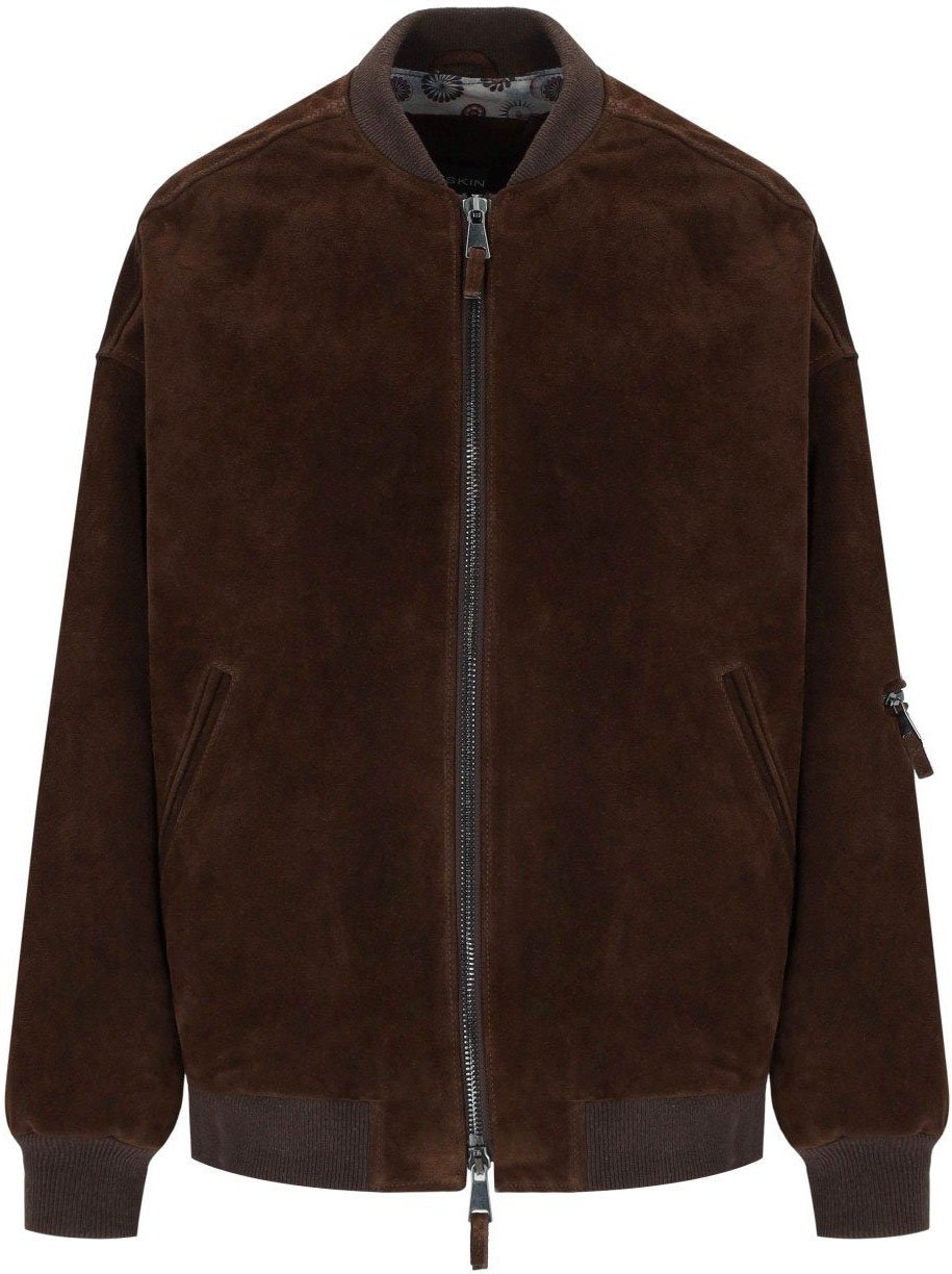 MYSKIN DARK OVERSIZE BOMBER JACKET Bruin