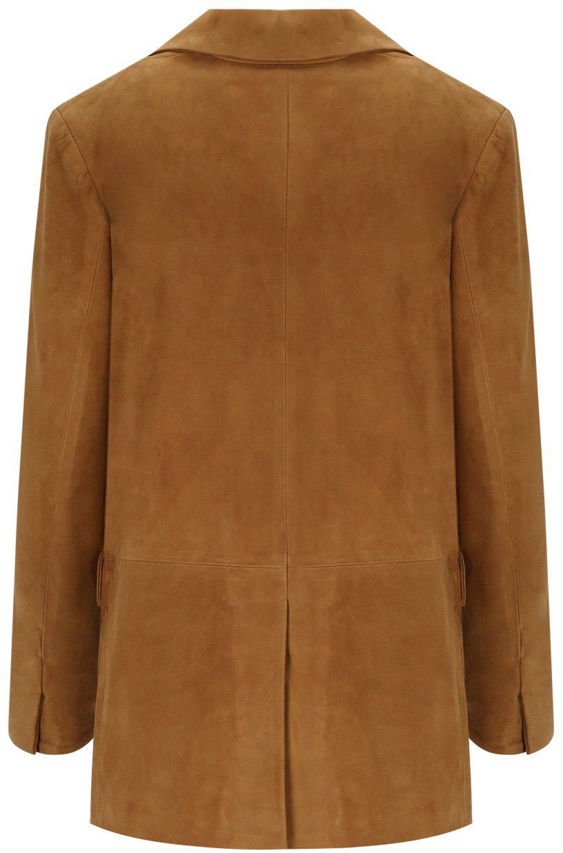 MYSKIN CAMEL SINGLE-BREASTED BLAZER Bruin