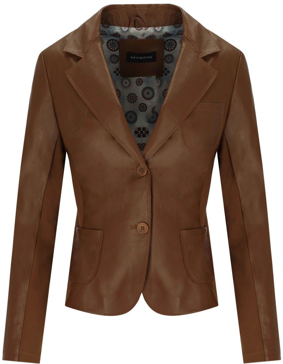 MYSKIN BASIC SINGLE-BREASTED BLAZER Bruin