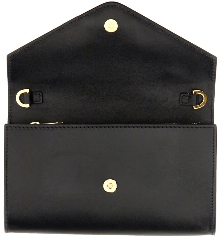N 21 Rectangular Calf Leather Wallet Zwart