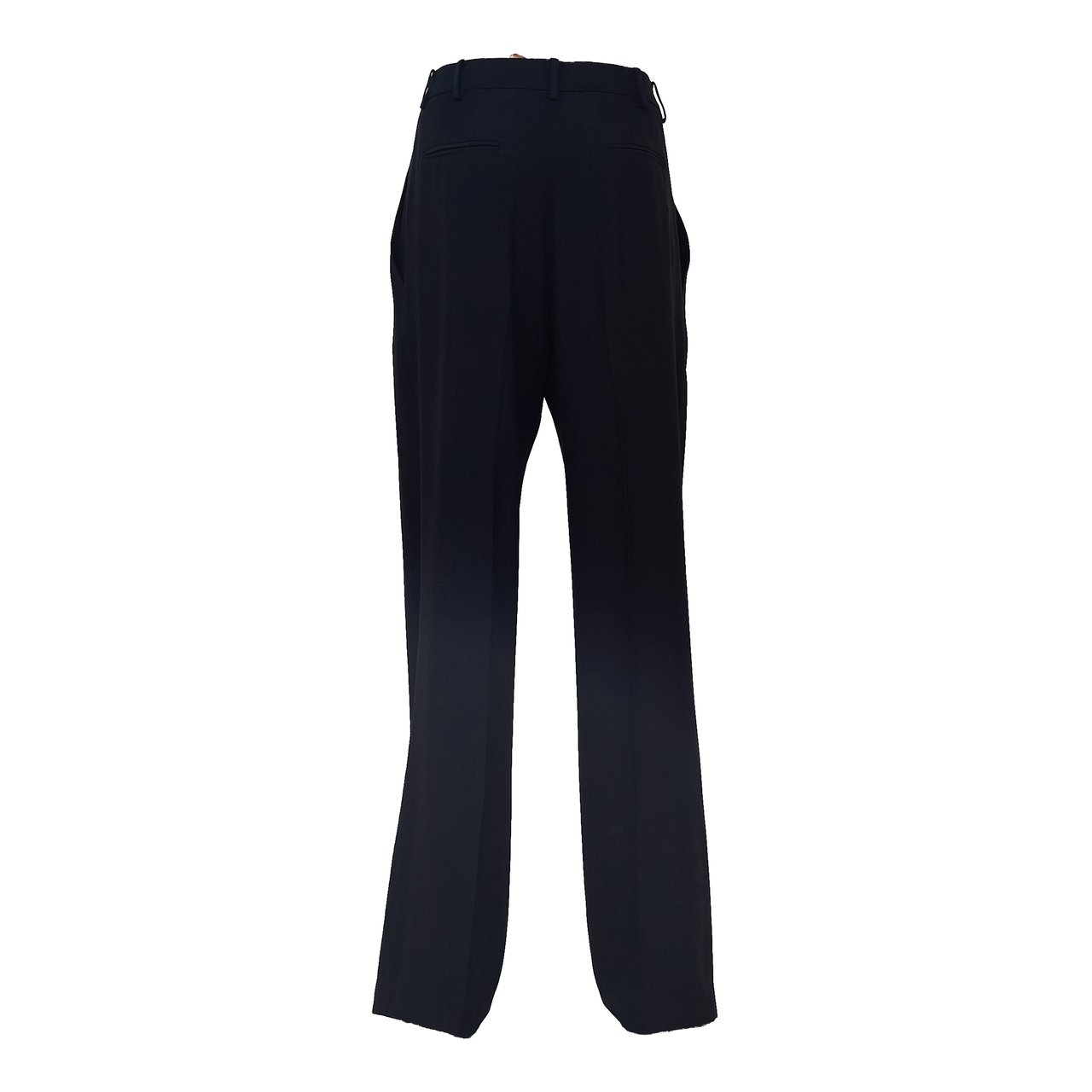 N 21 Wide Straight Leg Pants with Front Pleats and Zip Closure Zwart
