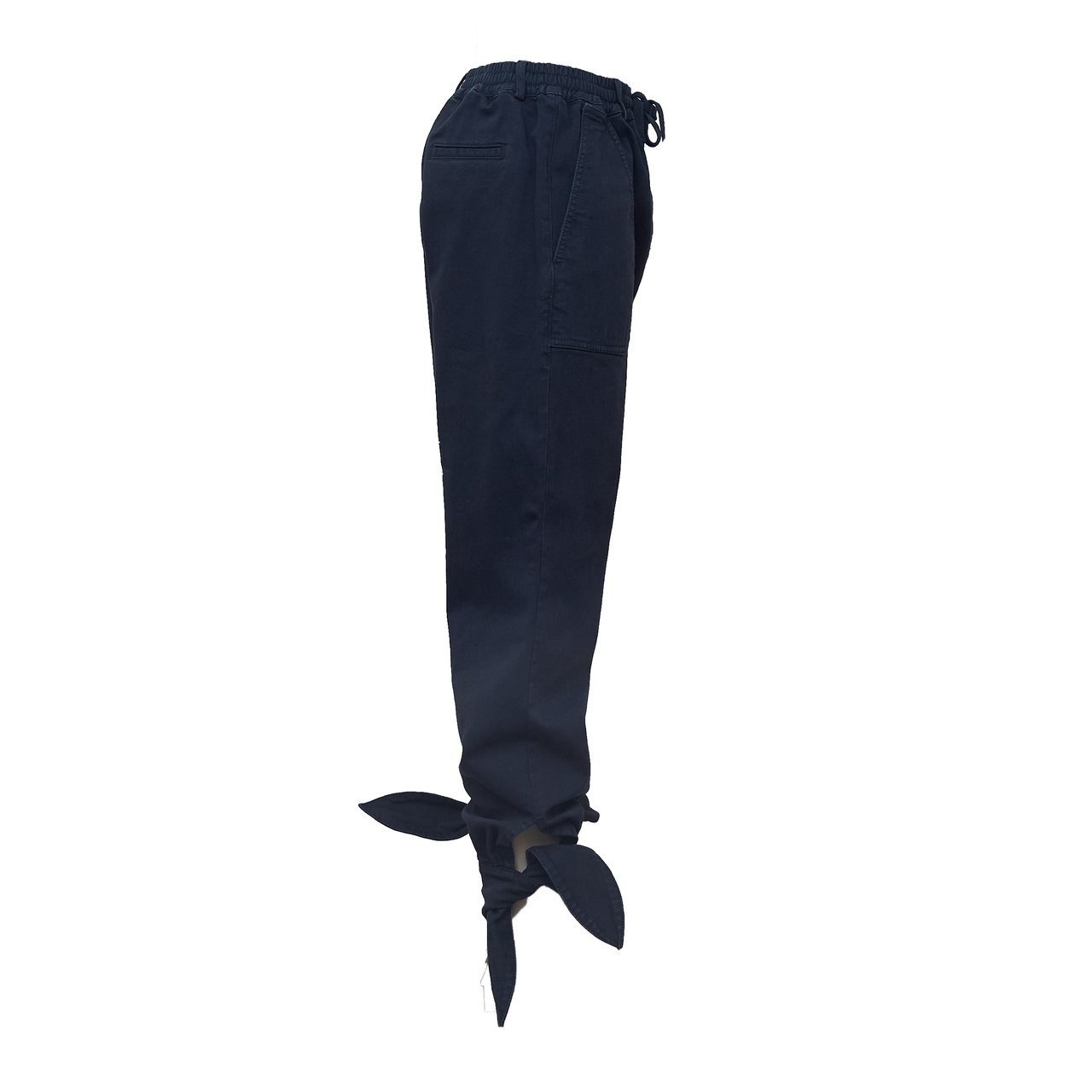N 21 Utility Cargo Pants with Adjustable Waistband and Tie Hem Zwart