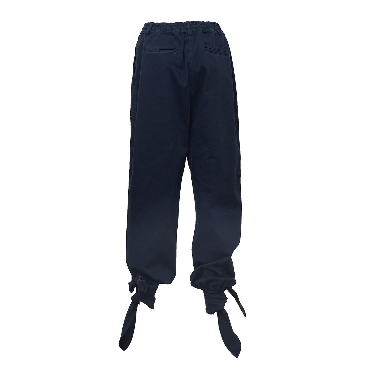 N 21 Utility Cargo Pants with Adjustable Waistband and Tie Hem Zwart