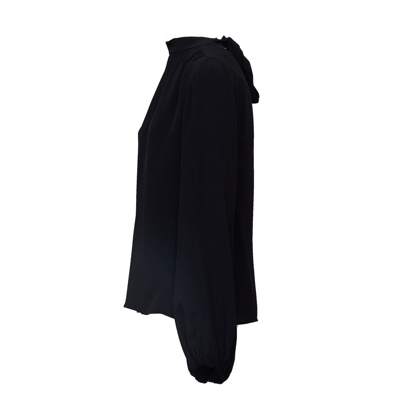 N 21 Bow Collar Long Sleeve Blouse Zwart