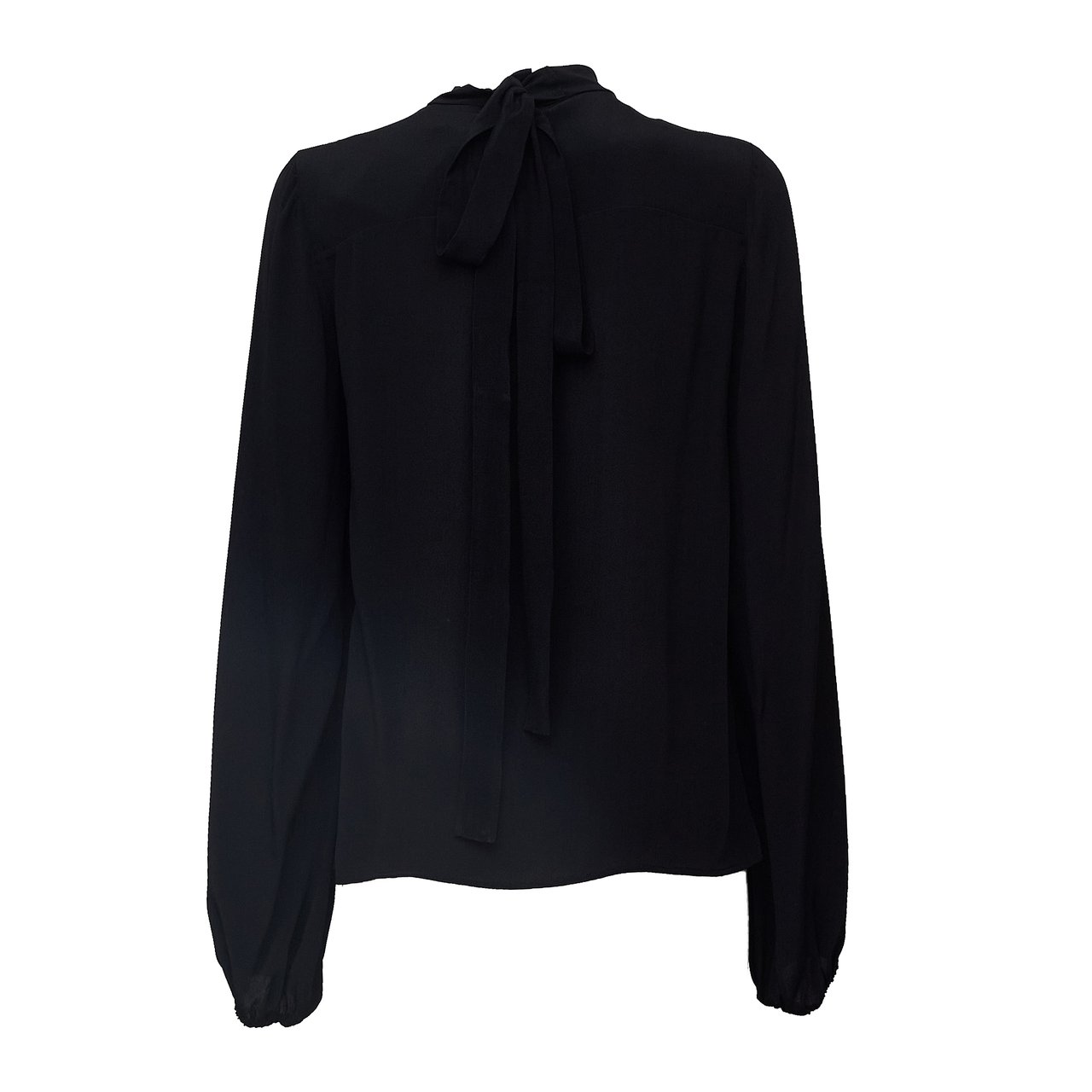 N 21 Bow Collar Long Sleeve Blouse Zwart