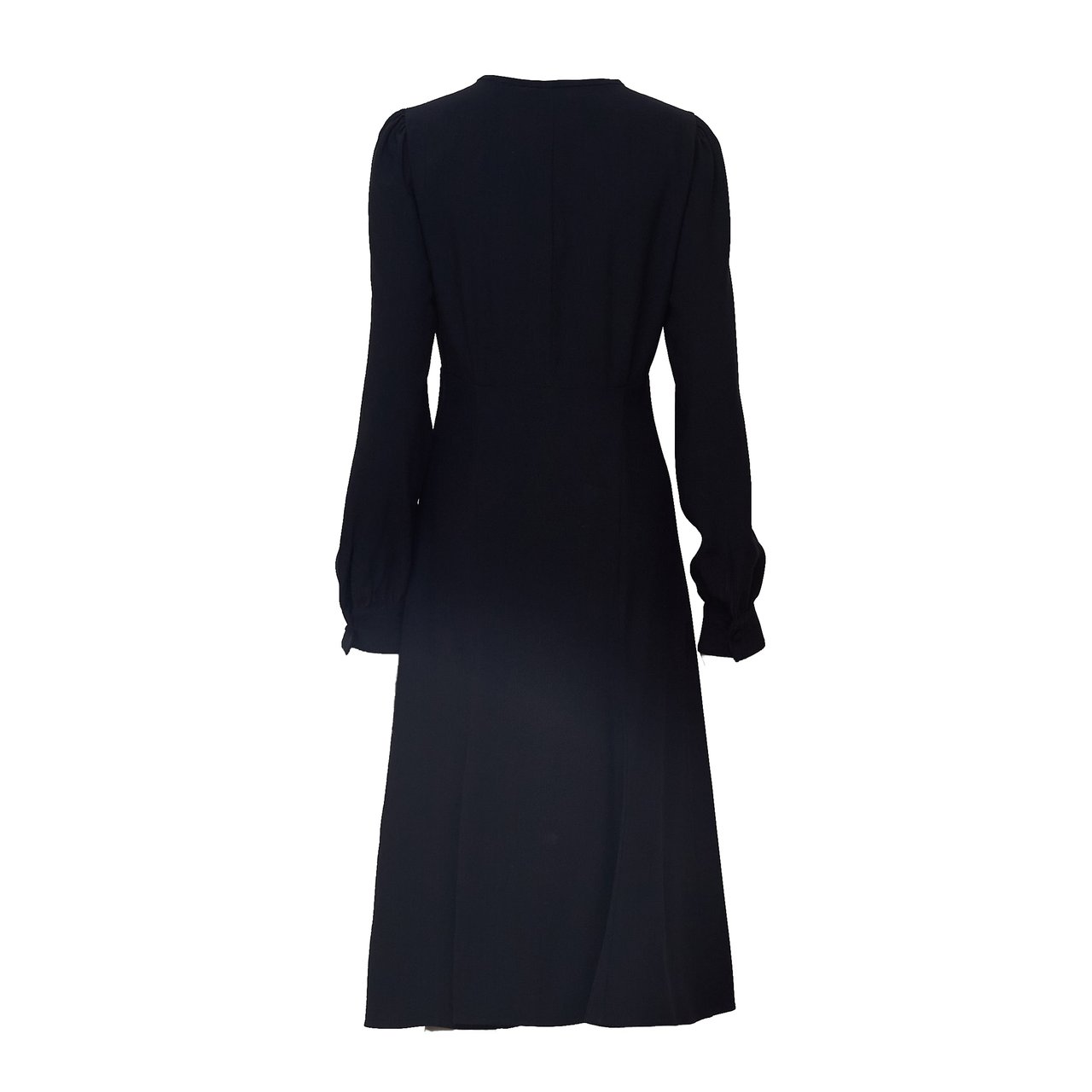 N 21 Midi Dress With Lace Insert And Button Detailing Zwart