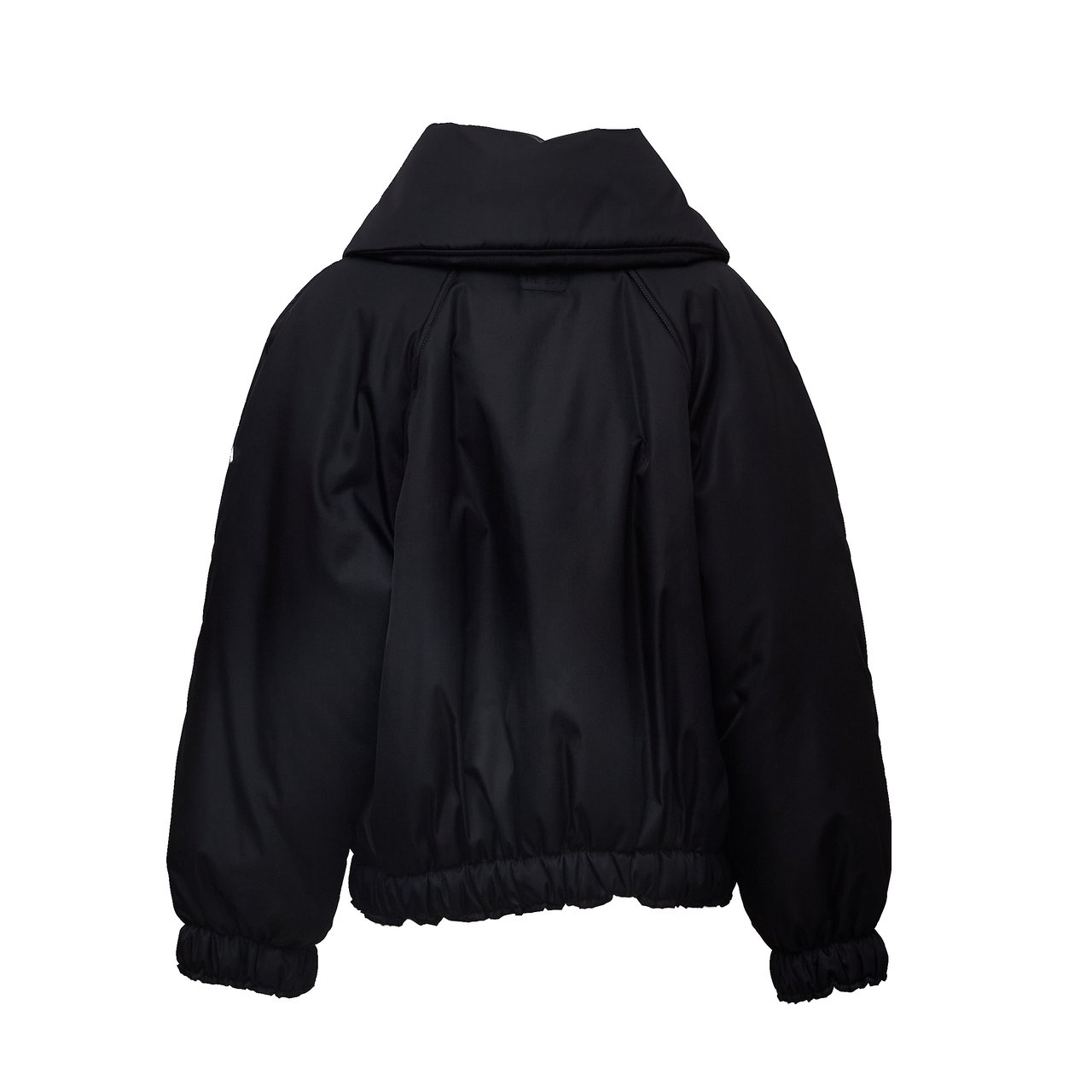 N 21 Down Coat with Wide High Collar and Relaxed Silhouette Zwart