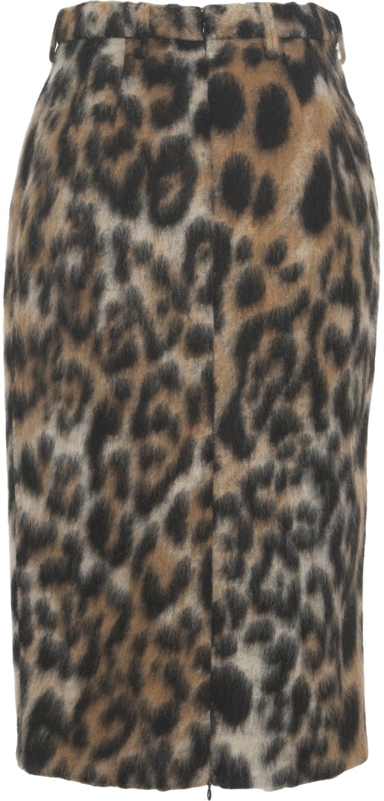 N 21 Midi skirt with animal print Bruin