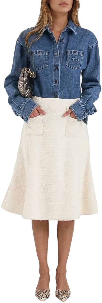 N 21 Midi skirt Beige