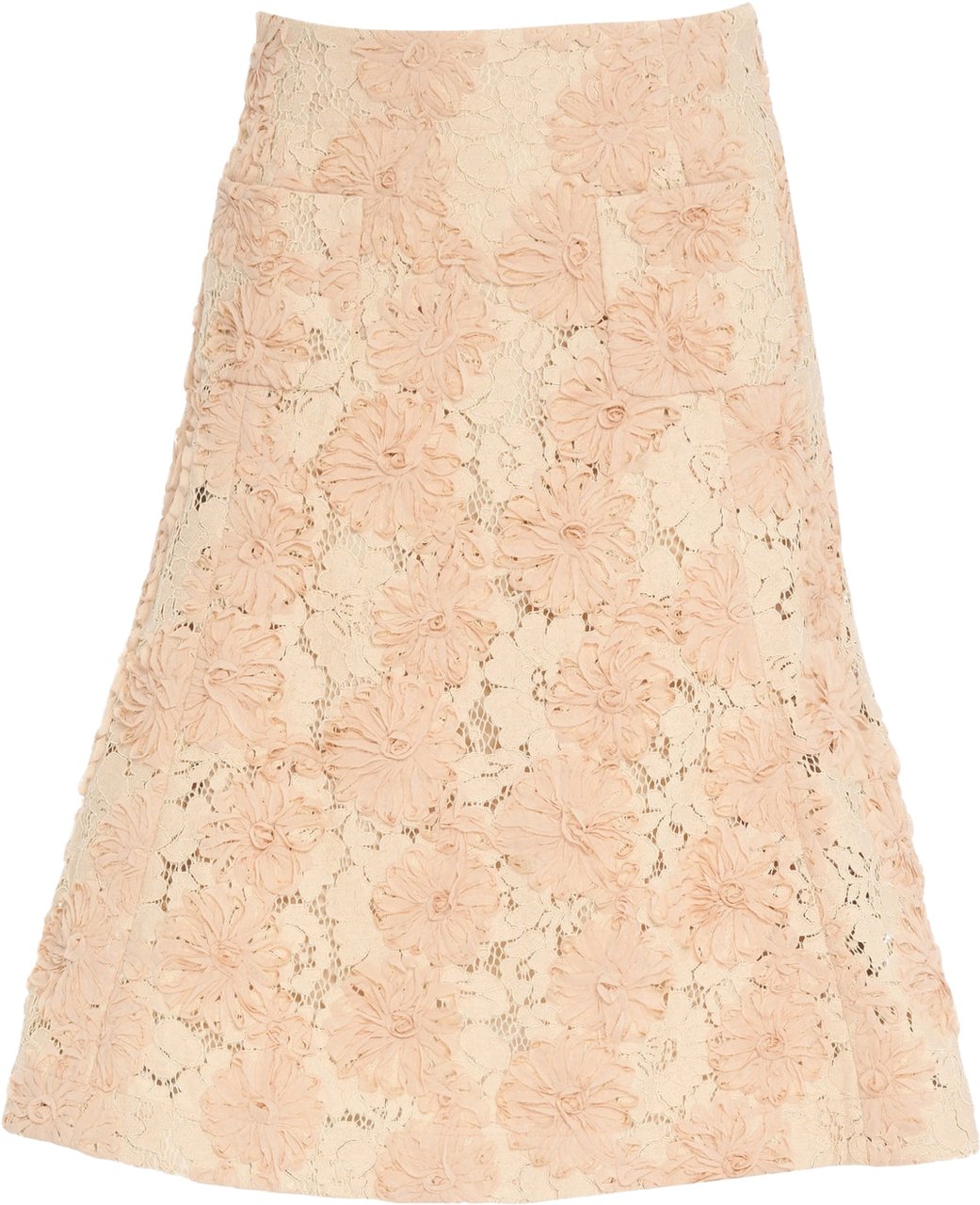N 21 Midi skirt with floral pattern Beige