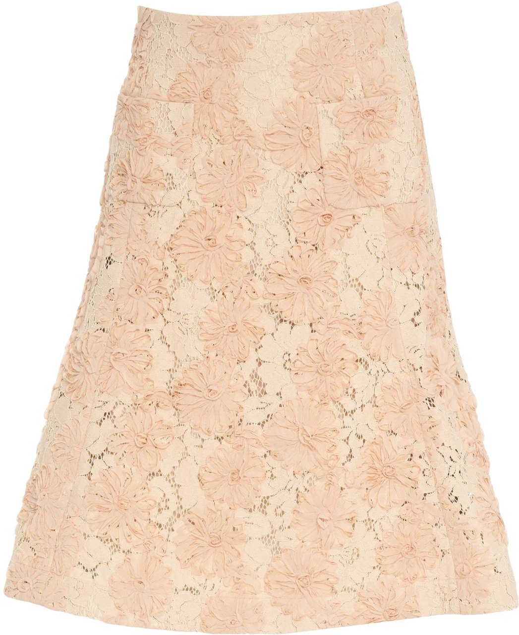 N 21 Midi skirt with floral pattern Beige
