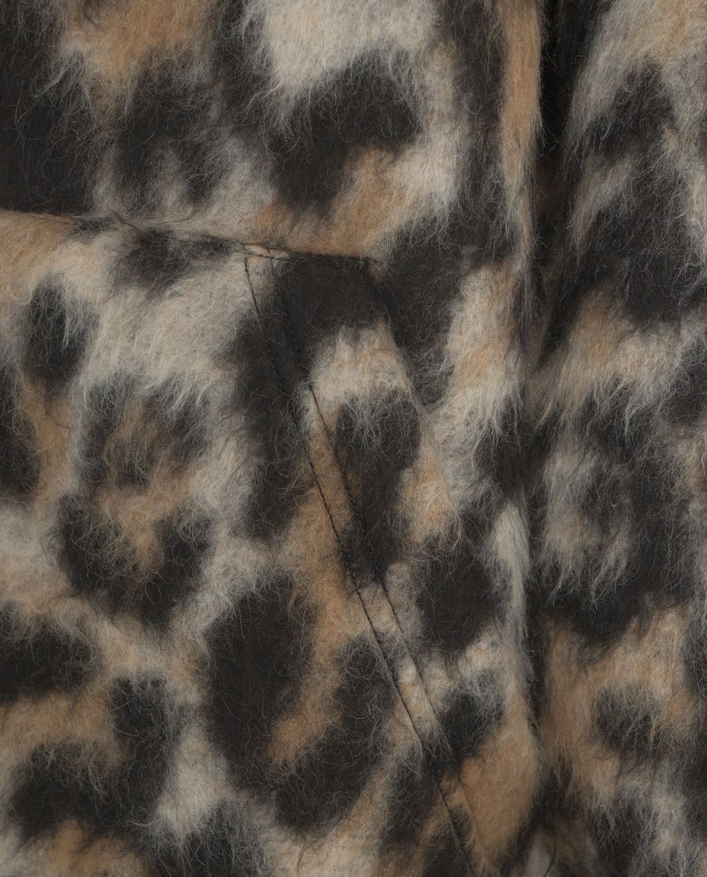 N 21 Hooded jacket made of faux fur Bruin