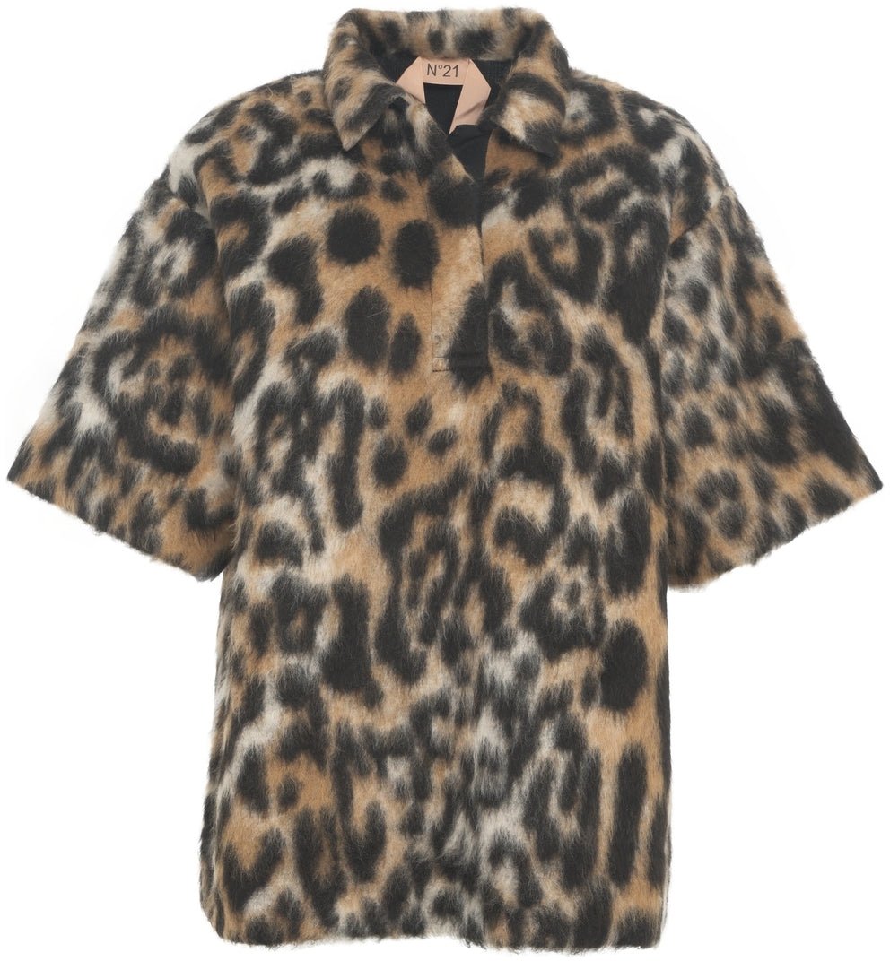 N 21 Jacket with animal print Bruin
