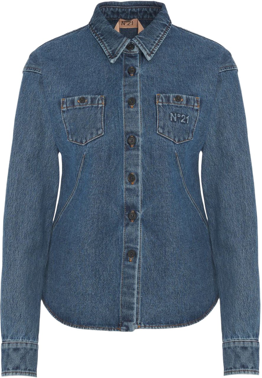 N 21 Denim blouse Blauw